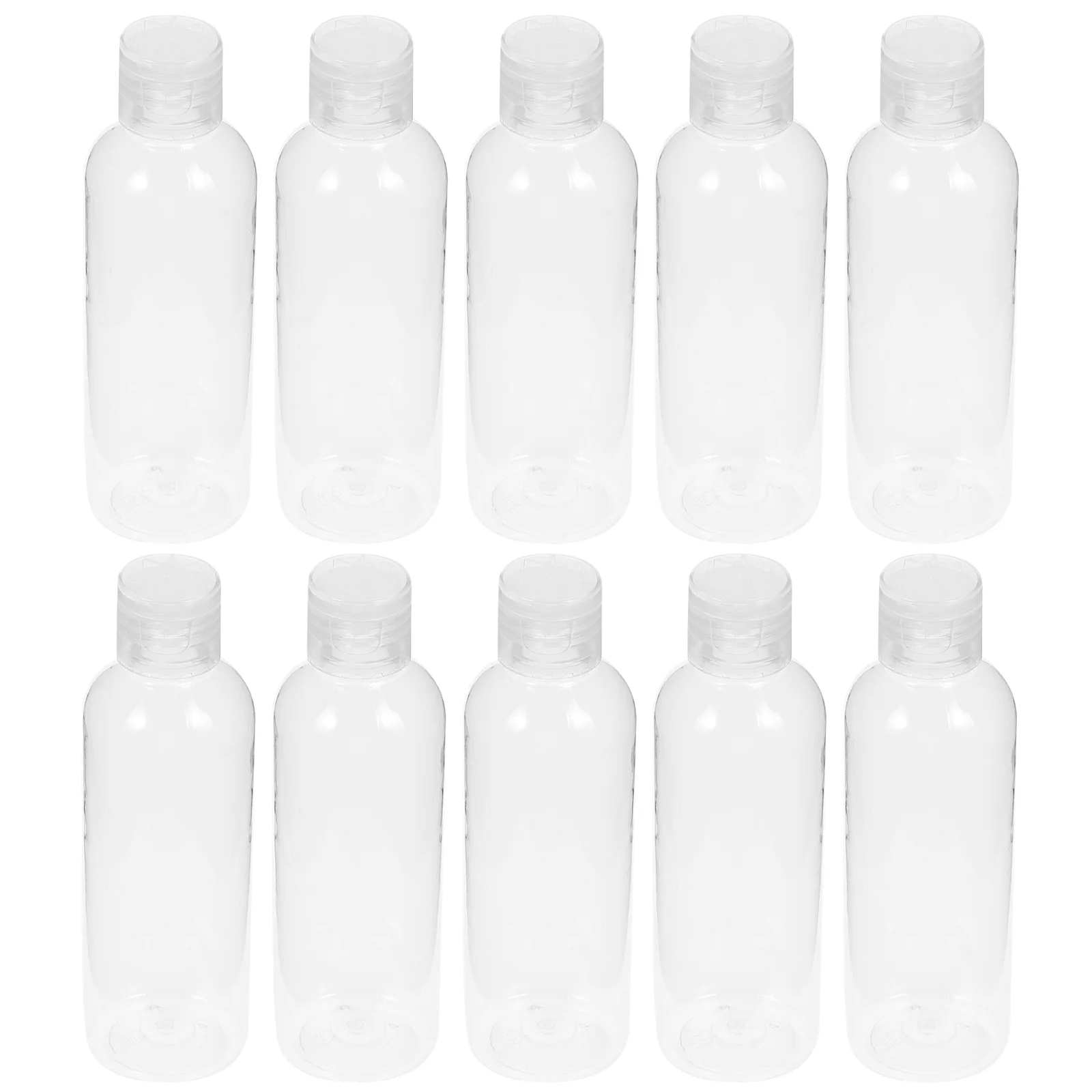

10 Pcs Squeeze Bottle Toiletry Bottles Containers Travel Toiletries Plastic Clear Shampoo Conditioner Size