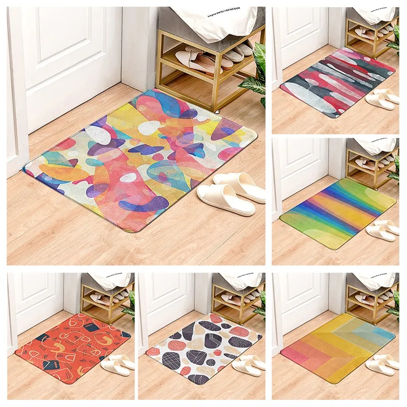 

Нескользящий коврик для ванной комнаты, маленький коврик для душа, дверной кухонный коврик, коврик для спальни, балкона, цветной коврик в ст...