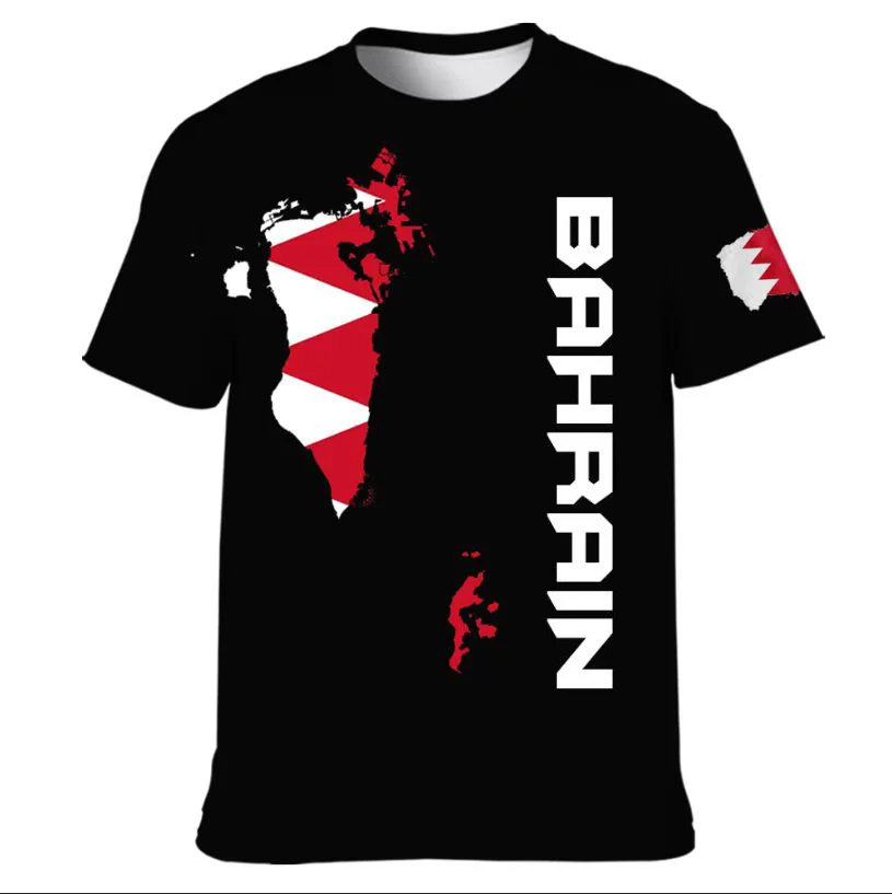New Bahrain T-shirts For Men 3d Veteran Print Bahrain Flag Short Sleeve Tops Military T Shirt Oversized Tee Shirt Men Clothing