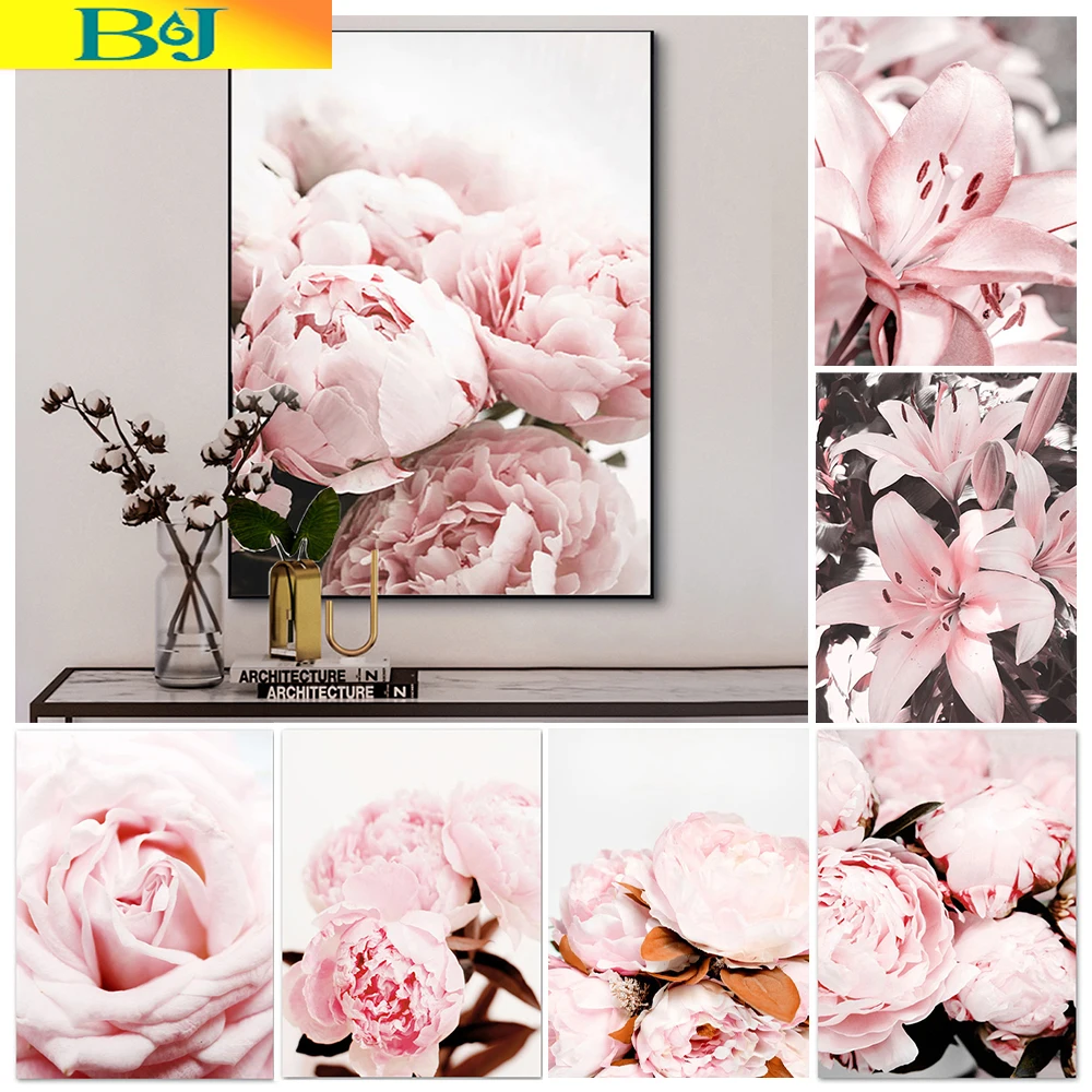 

Flower 5D DIY Diamond Painting Kits Lily Diamond Art Cross Stitch Picture Full Diamond Mosaic Interior Decoration Friend Gift
