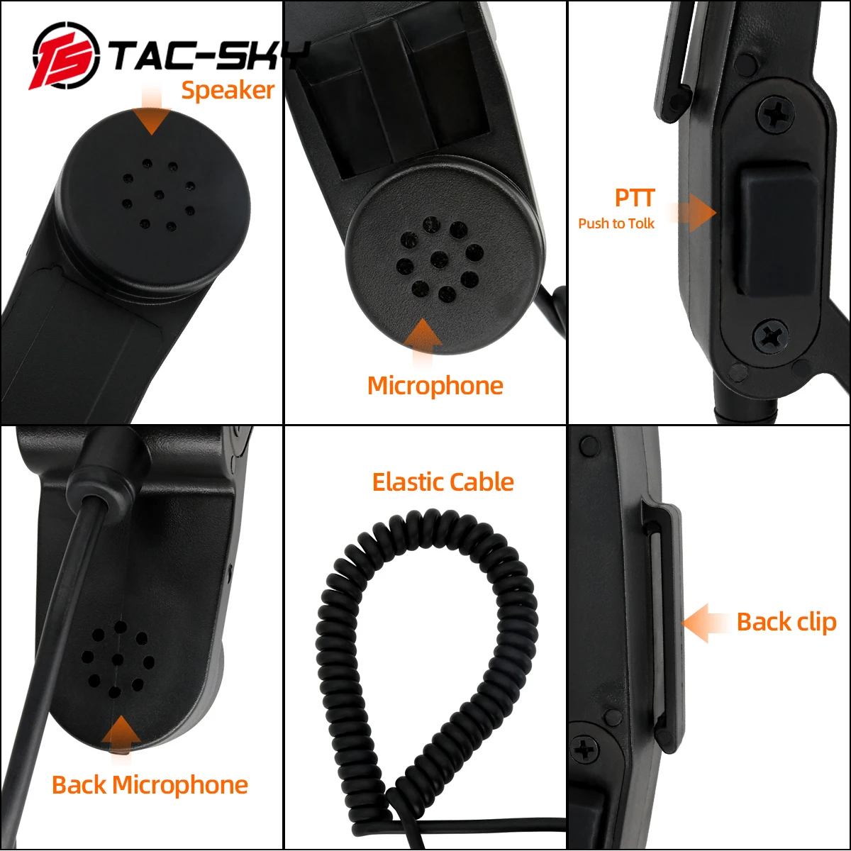 TAC-SKY 6 Pin H250 PTT Tactical  Adapter for AN/PRC 148 152 Walkie Talkie Dummy Model Compatible with  COMTAC SORDIN Headset