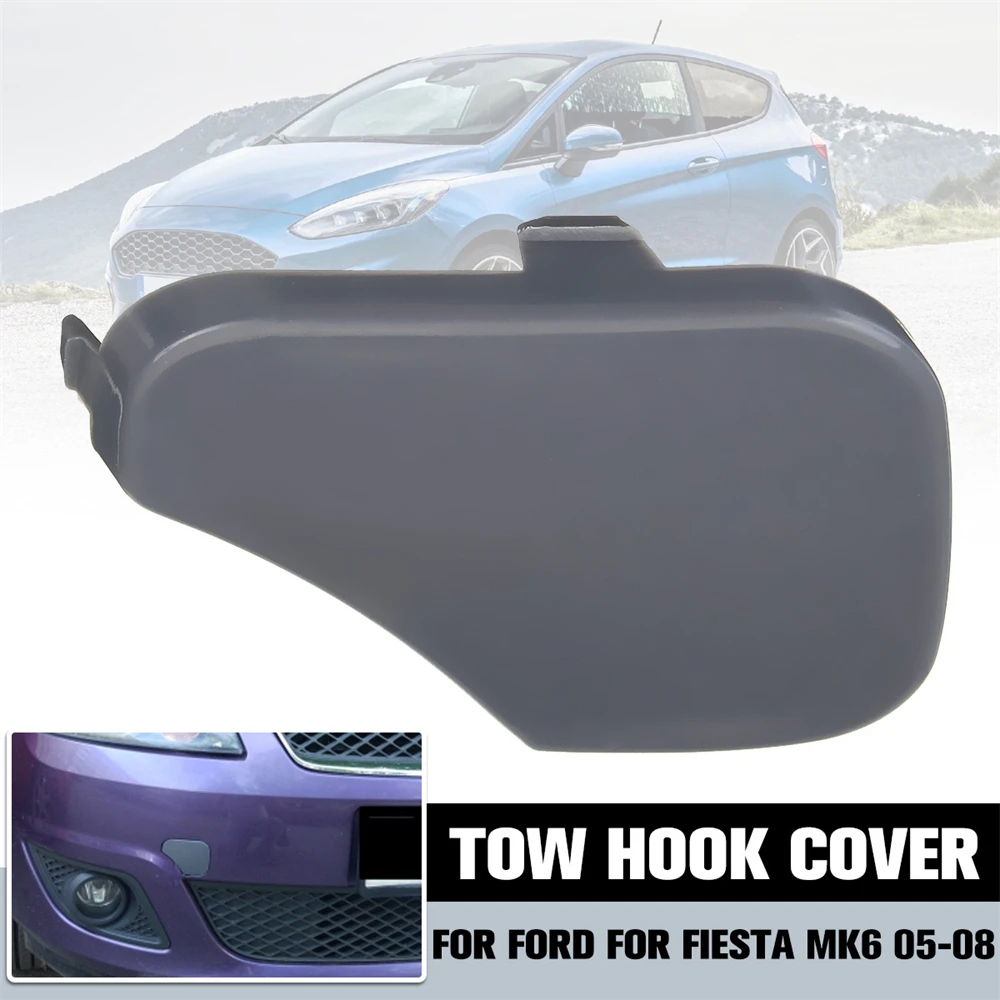 

1Pcs Car Front Bumper Tow Towing Eye Cover For Ford Fiesta MK6 OEM 6S6117A989AA 1375861 Exterior Part