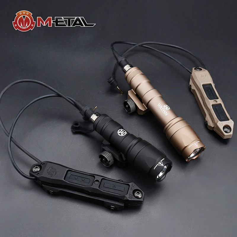 

WADSN M300A M600C Flashlight Remote Double Plug Pressure Switch Set 2.5+SF Fit 20mm Rail MLOK KEYMOD PEQ-15 DBAL-A2 Hunting Lase