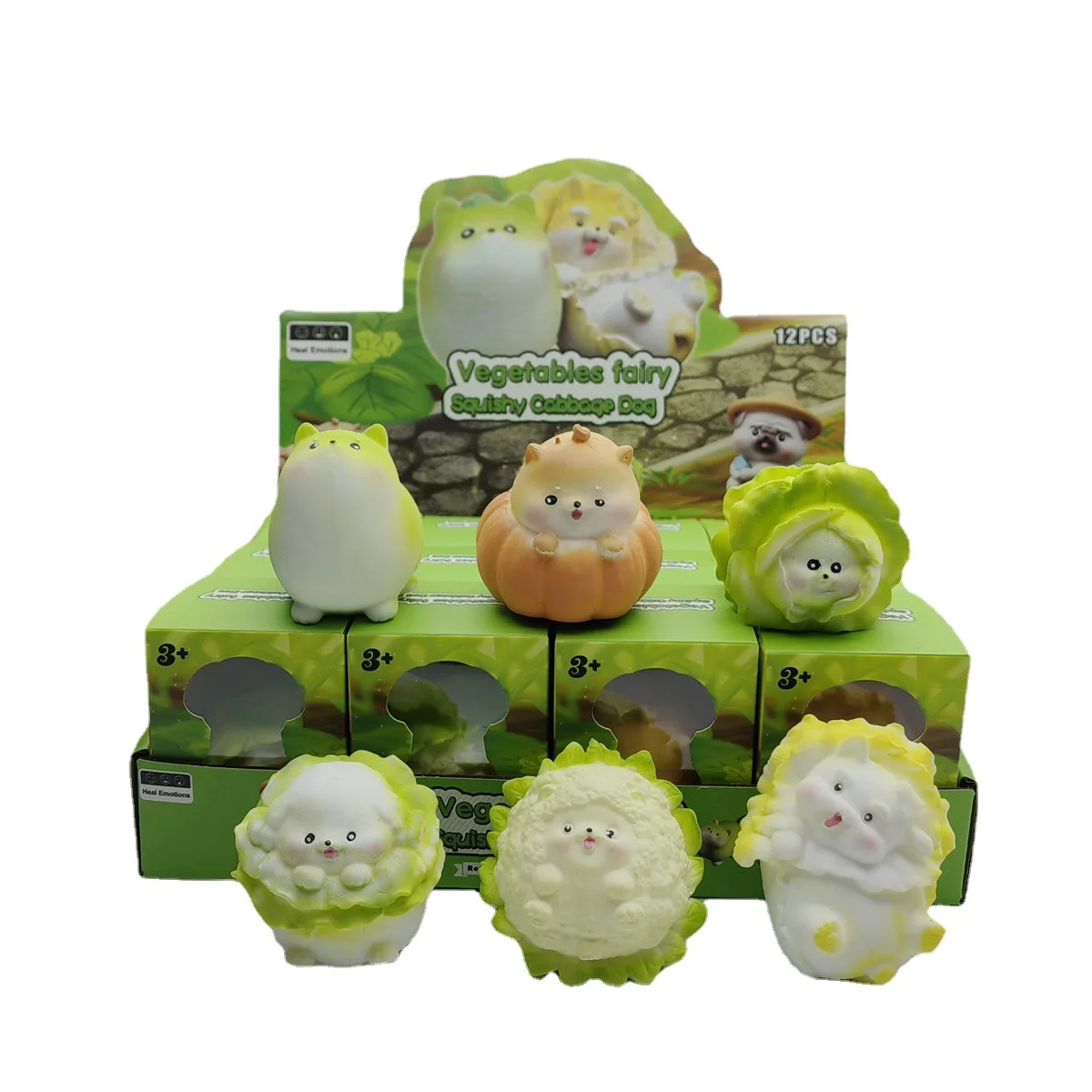

Vegetable Dog Blind Box Squishy Toys Mochi Squishies Kawaii Stress Relief Squeeze Toy For Kids Birthday Gift