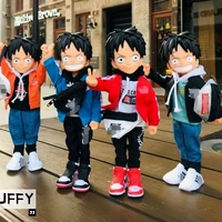 one piece tide clothing luffy commoner tide brand creative trend puppet hand made model ornament childrens toy gift anime gift