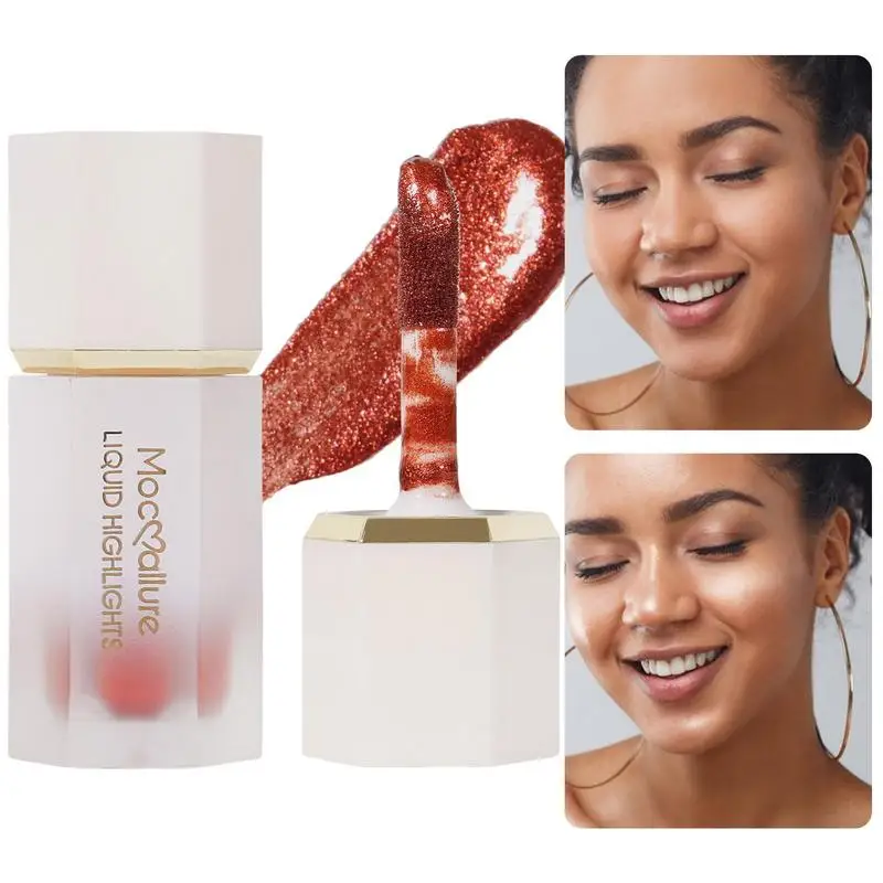 

Face Highlighter Natural Brighten Shimmer Stick Highly Pigmented Sparkly Blendable Body Glitter For Face Cheekbone Forehead