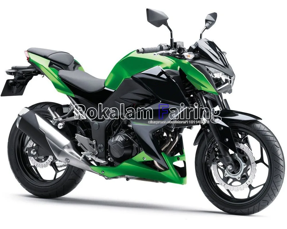 

For Kawasaki Z250 2015 2016 Z 250 Z300 15 16 Z 300 Green Black Aftermarket Motorcycle Fairing (Injection molding)