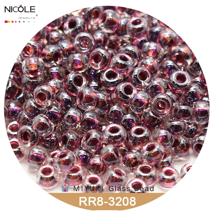 Круглые бусины миюки 3 мм 8/0 серия японских семян с перламутром для изготовления