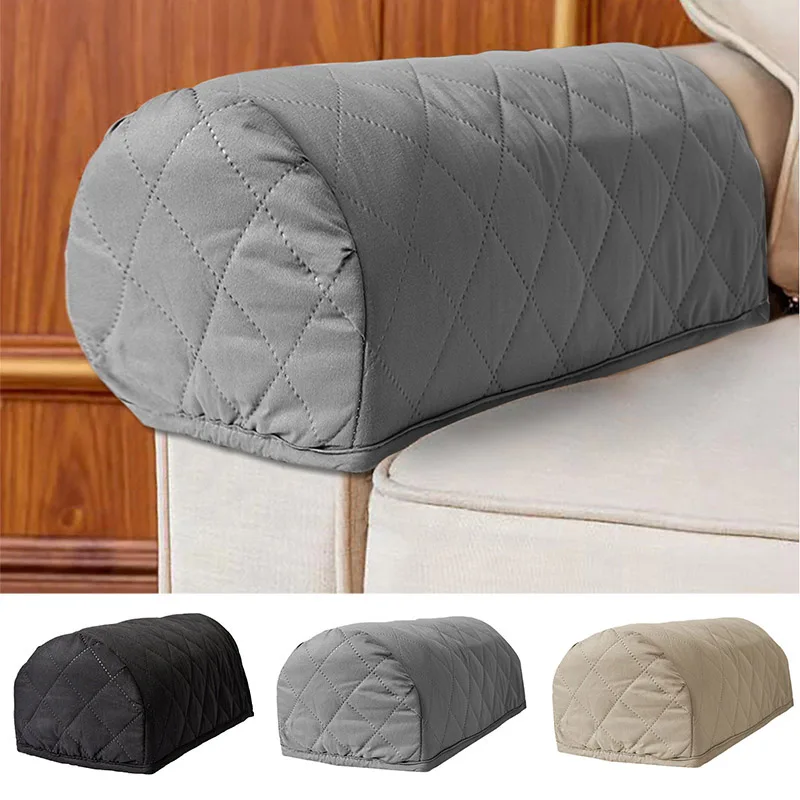 

1 Pair Sofa Armrest Cover Elastic Chair Arm Covers Solid Color Sofa Slipcover Armchair Protector Case Washable Chair Slipcovers