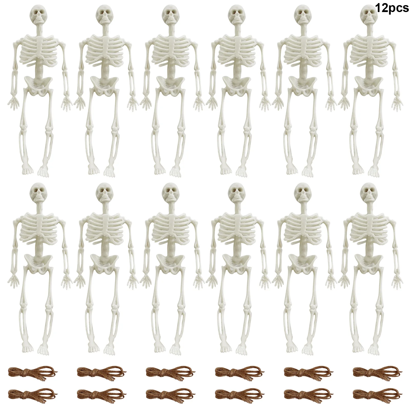 

12 шт. подвесные садовые фигурки со скелетом на все тело, искусственные сувениры, украшение на Хэллоуин, прочные подвижные маленькие реалистичные Смешные поделки