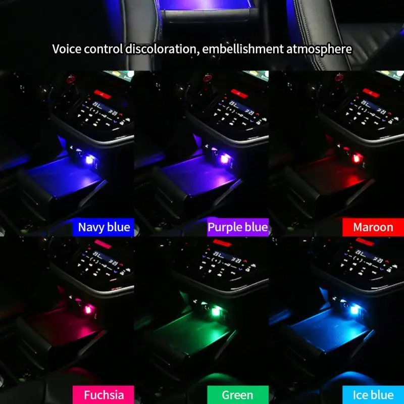 

Music Rhythm Function Auto Colorful Light Universal Atmosphere Light Multifunctional Emergency Lighting Led Car Light