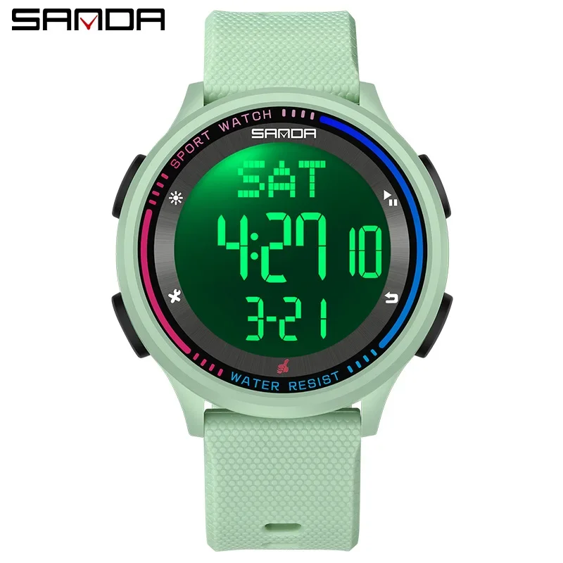 SANDA 6158 новые модные цифровые часы для студентов-подростков водонепроницаемые