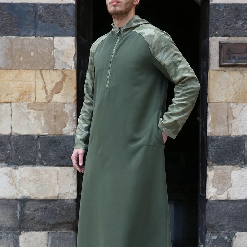 

Muslim Fashion Simple Men Robe Islamic Abaya Dubai Turkish Embroidery Long Sleeve Loose Musulmana Pakistan Robe for Men Clothes