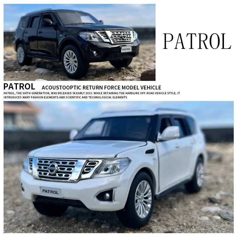 Фото Модель автомобиля из сплава в масштабе 1:32 Nissan патруль модель автомобиля Литые металлические игрушечные автомобили Модель Коллекция имитация звука светильник детская игрушка подарок №5