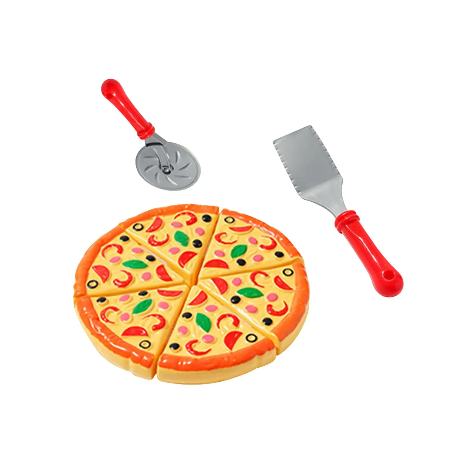 

Children Cutting Pizza Toy Pretend Play Set Toy Kitchen Toys Educational Toys Pizza Toy Simulation Food for Boy Best Gifts