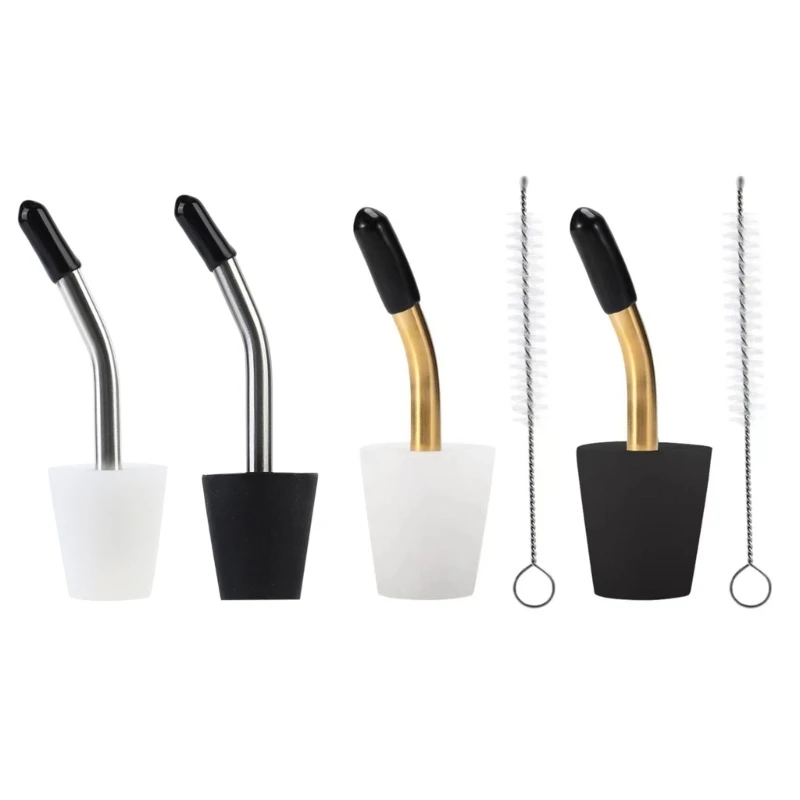 

Stainless Steel Kettle Mouth with Brush Portable Coffee Teapot Extension Tube