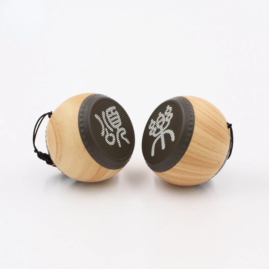

New Creative Retro Wooden Small Audio Wireless Bluetooth Portable Mini Voice Prompt Small Drum Gift Small Speaker