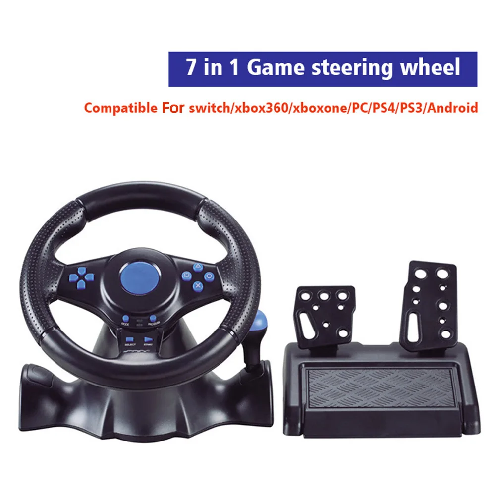 

7 in 1 Computer USB Car Steering-Wheel Vibration Controller Game Racing Wheel Controller for Switch/xbox One/360/PS4/PS2/PS3/PC