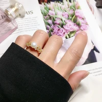 premium womens rings freshwater pearl rings for women 18k gold plated stainless steel finger rings 2022 fashion accessories