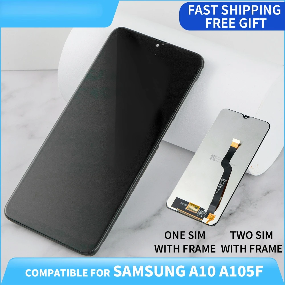 

Pantalla LCD For Samsung Galaxy A10 A105 LCD Display Touch Screen with Frame Digitizer Assembly Replacement For SM-A105 M10 LCD