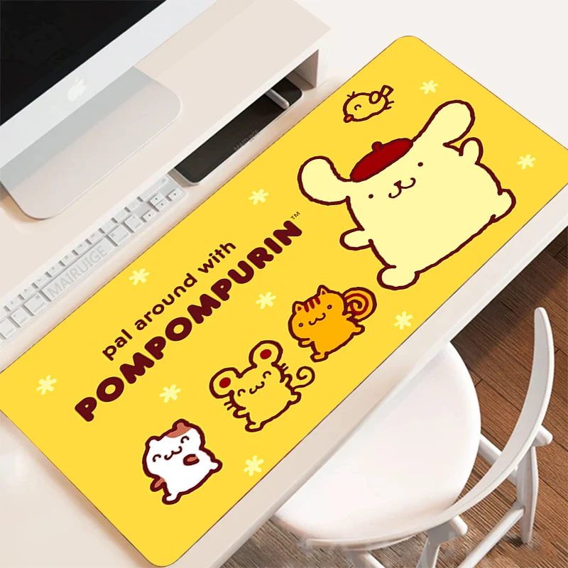 

Office Accessories PomPomPurins Xxl Mouse Pad Gamer Pc Cabinet Games Computer Desks Desk Mat Mousepad Anime Keyboard Gaming Mats