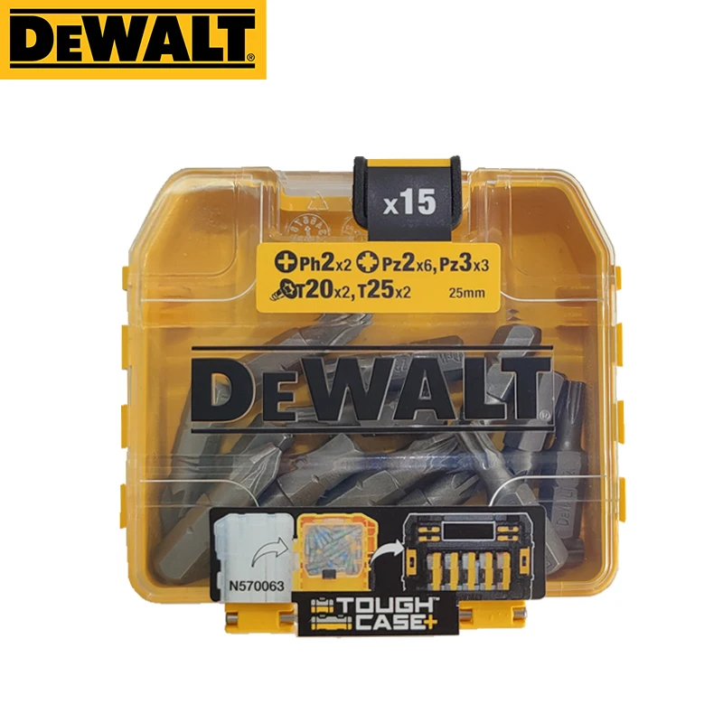 Набор бит для электрической отвертки DEWALT PH2 PZ2 PZ3 T20 T25 25 мм 15 шт.