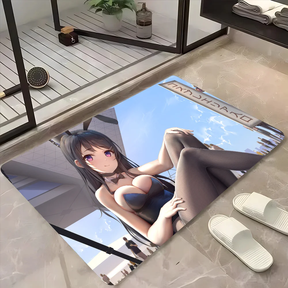 Фото Сексуальная Девушка S Seishun Buta Yaro Напольный Коврик 40x60 См Резиновый Противоскользящий Впитывающий Коврик Для Ванной К... №4