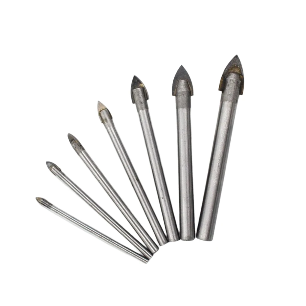 

Triangular Drill Bits Set Metal Portable Factory Ceramic Glass Making Drilling Holes Handheld Tools Accessories 7Pcs
