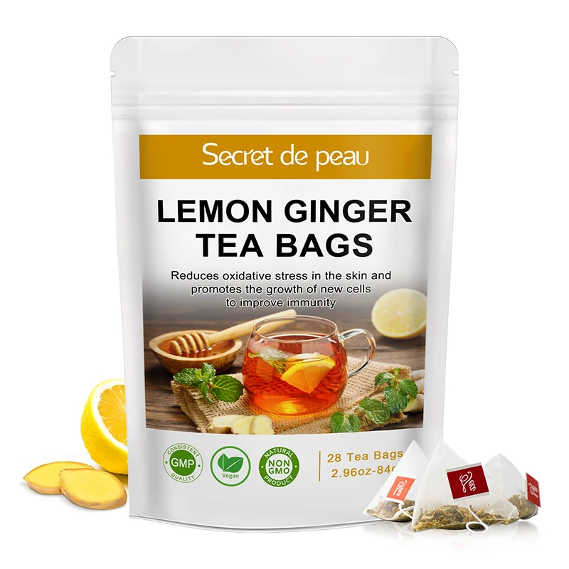 

SDP Organic Lemon Ginger Tea Healthy Digestion Antioxidant Relief Nausea Soothes Throat Expel Cold Reduce Swelling Health Care