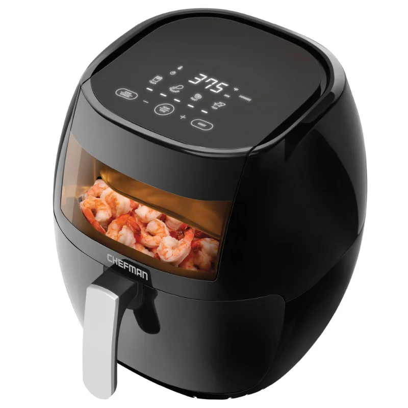 

Chefman TurboFry 8 Quart Air Fryer, Digital Display, Temperature Control, Dishwasher Safe Basket