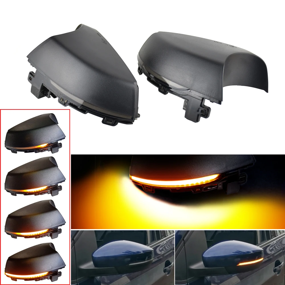 

For Volkswagen VW Polo MK5 6R 6C 2009 -2017 Dynamic Side Rearview Mirror Sequential Flashing Turn Signal Light