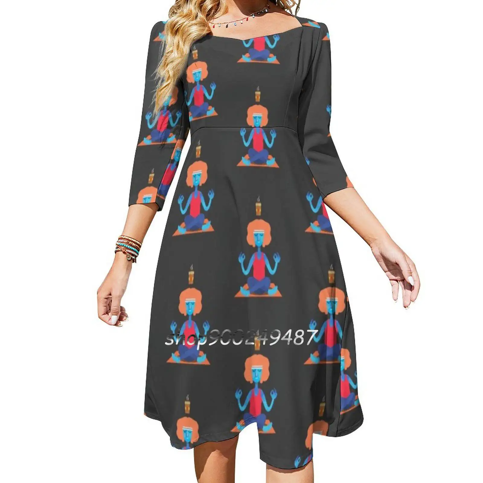 Расклешенное платье Javacityzen с сердечком модное дизайнерское большого размера