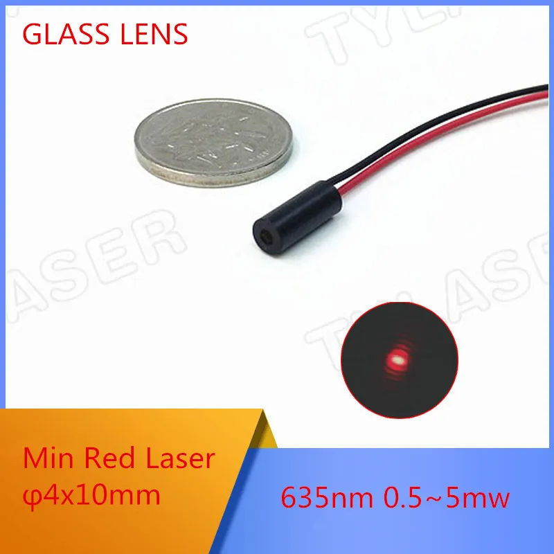 Миниатюрный размер Buit in PCB D4x10mm 635nm 0 5 mW 1mW 5mW красный точечный лазерный модуль