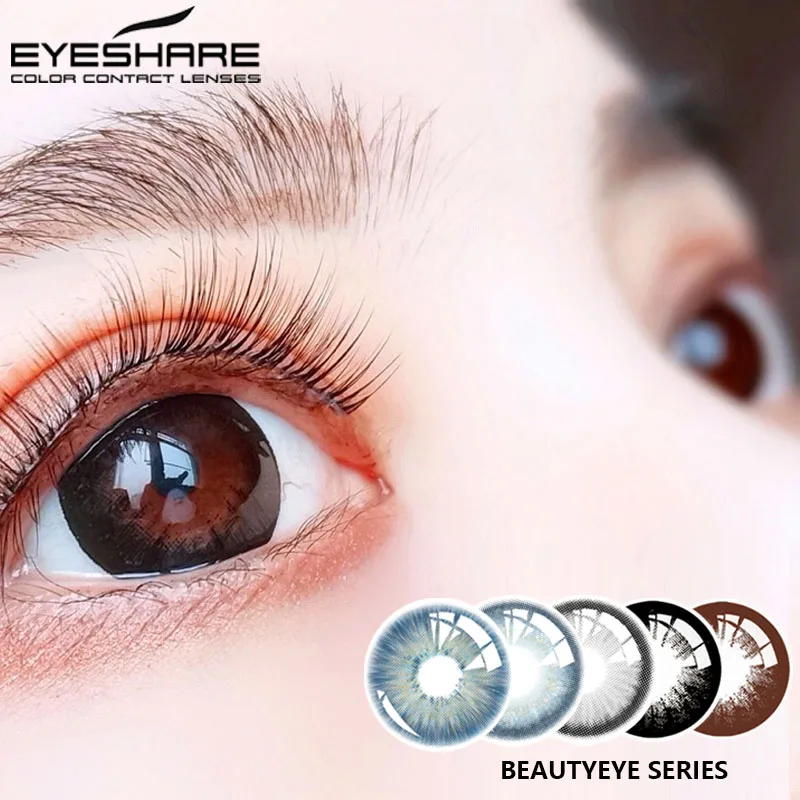 

EYESHARE Color Contact Lenses for Eyes Natural 2pcs Blue Brown Colored Lenses Eyes Yearly Beautiful Pupil Color Contact Lenses