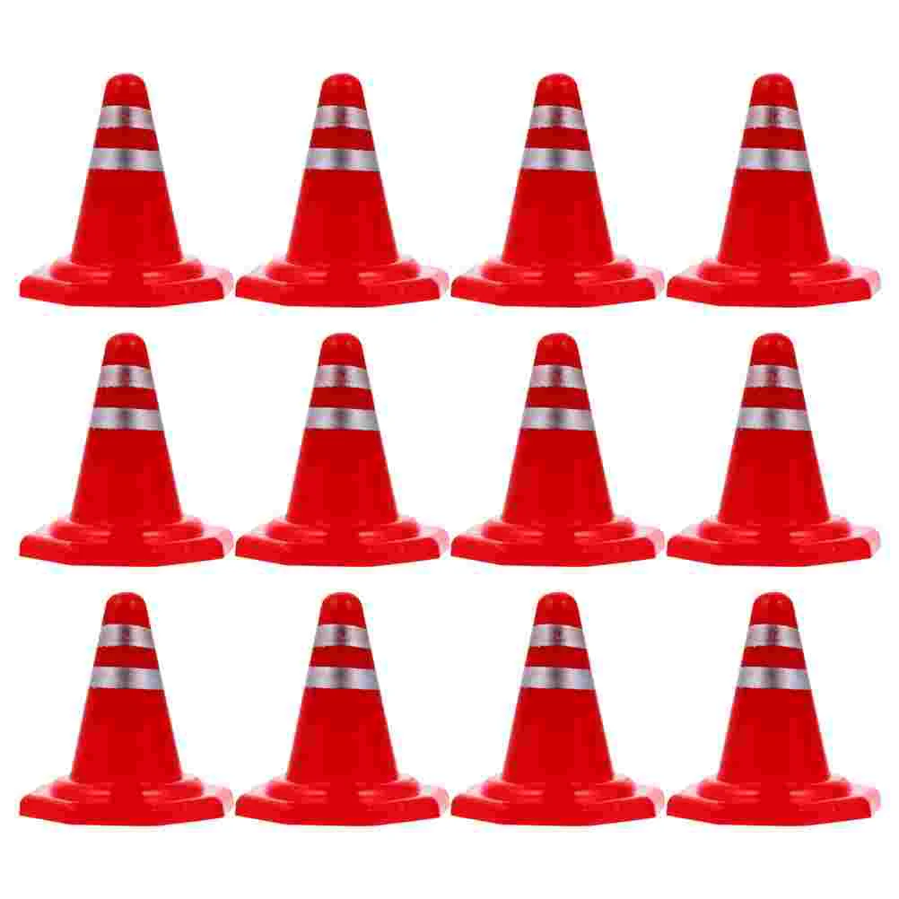 

12 Pcs Toys Safety Cones Basketball Toy Traffic Cones Infant Toy Road Sign Play Set The Cross Sandbox Barricades