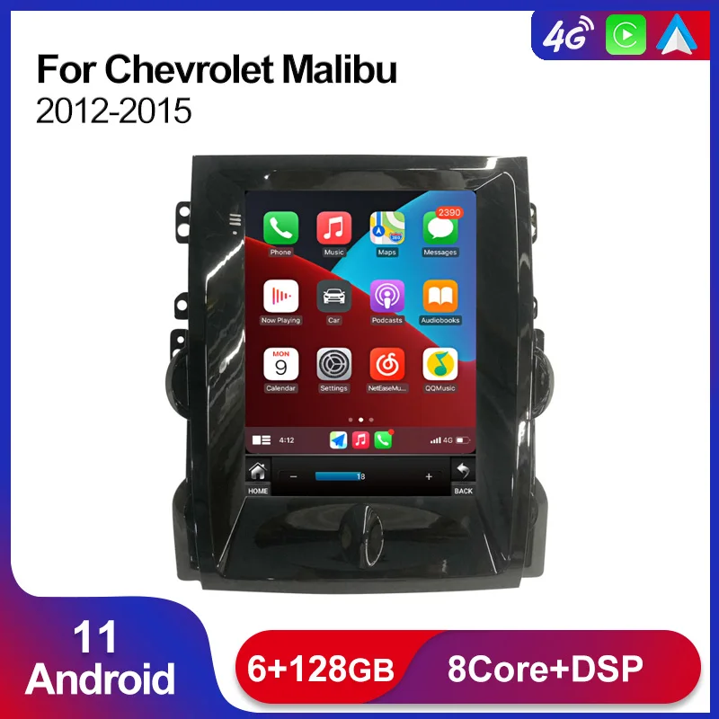 

4G LTE Android 11 Tesla Style Car Radio Stereo Receiver For Chevrolet Malibu 2012-2015 RDS Navigation GPS Multimedia Player WIFI