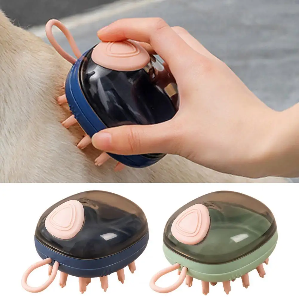 

Silicone Dog Brush Pet Shampoo Massager Bath Brush Bathroom Puppycat Washing Massage Dispenser Grooming Shower Brush
