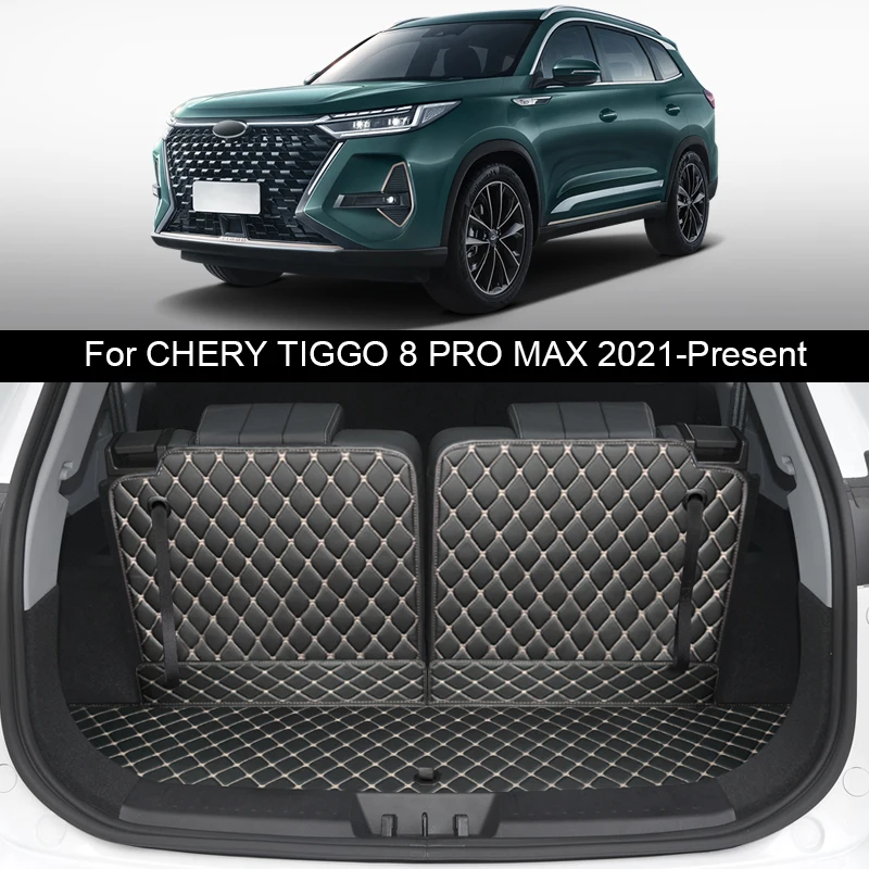 1pc Car Custom Rear Trunk Mat Anti-Dirty For Chery Tiggo 8 Pro MAX 2021-2025 Leather Waterproof Cargo Liner Pad Auto Accessory