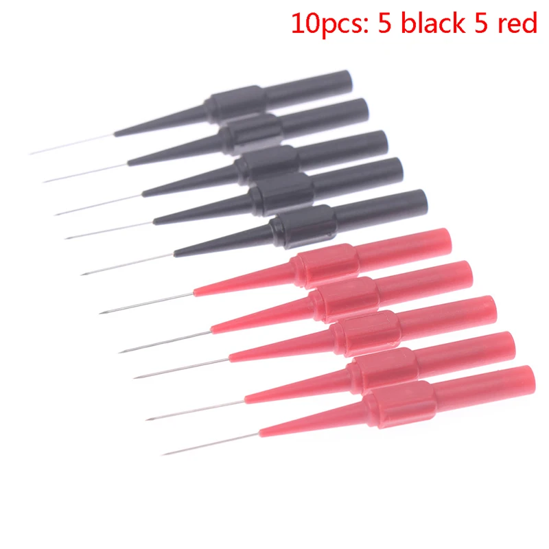 

10 Pcs PVC Insulation Piercing Needle Non-destructive Multimeter Test Probes