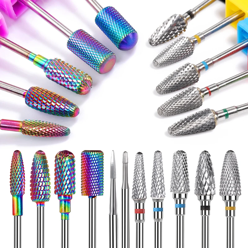 

Tungsten Carbide Nail Drill Bit Milling Cutter Burr For Manicure Pedicure Nail Files Buffer Nail Art Equipment Accessory Tools