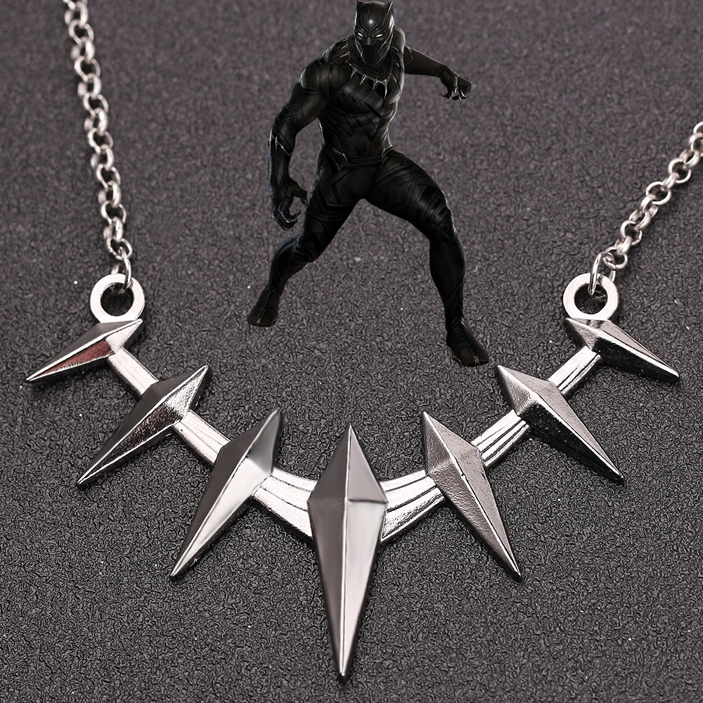 

Marvel Superhero Black Panther Necklace The Avengers Wolfsbane Collection Cosplay Necklace for Men Jewelry Accessories Toy Gift