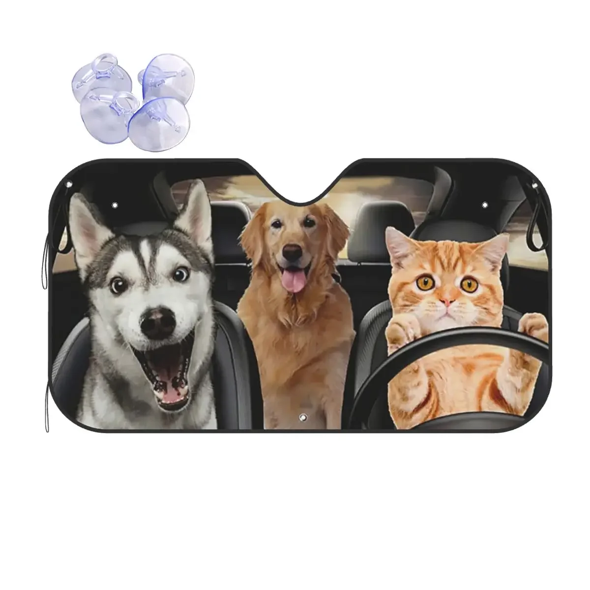 Солнцезащитный козырек с алюминиевой фольгой 70 х13 см