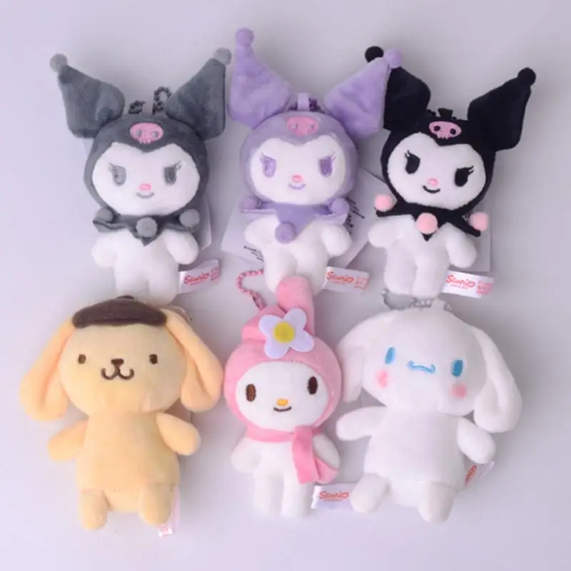 

Kawaii Kuromi Mymelody Cinnamorol плюшевая кукла Sanrio серия плюшевая игрушка рюкзак кулон милый детский подарок на день рождения
