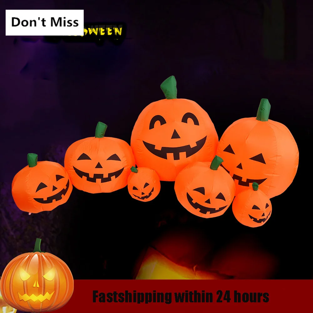 

220cm Giant Pumpkin Lantern Halloween Inflatable Toys New Year Party Props For Children Christmas Gift Yard Garden Deco Blow Up