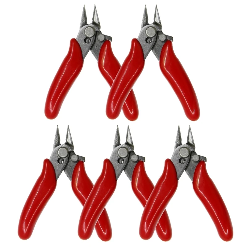 

5pcs Practical Electrical Wire Cable Cutters Cutting Side Snips Flush Pliers Mini Diagonal Pliers Wire Cutter Hand Tools
