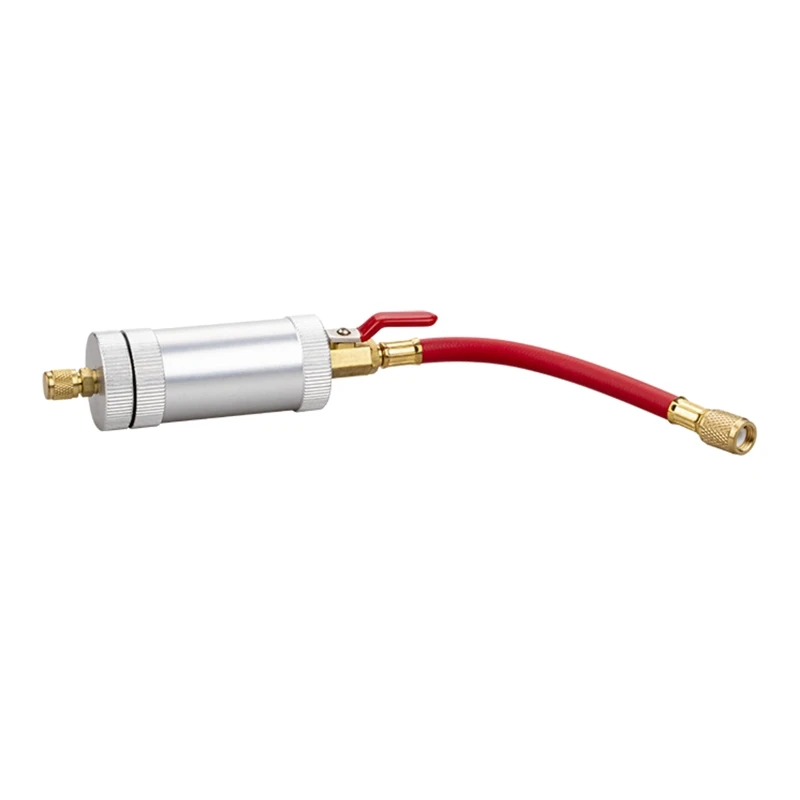 

94PD Quick Coupler 1/4" 1OZ Hand Turn Screw-in Coolant Filling Tube Injection Tool for Home Office Ac and Car Ac Systems