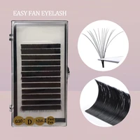 easy fanning eyelash extensions self grafting auto fans natural false lashes fast bloom flowering faux mink eyelashes makeup