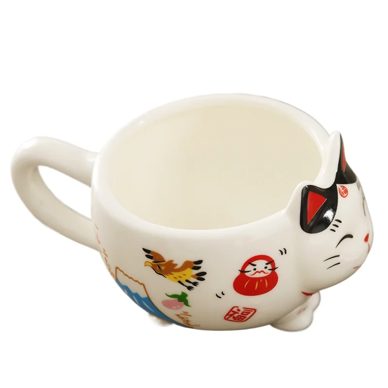 Милый японский фарфоровый чайный сервиз Lucky Cat, креативный керамический чайный сервиз Maneki Neko с ситечком, милый чайник с котом Plutus, кружка (art.: 3920cf2bead4f) - 3920cf2bead4f