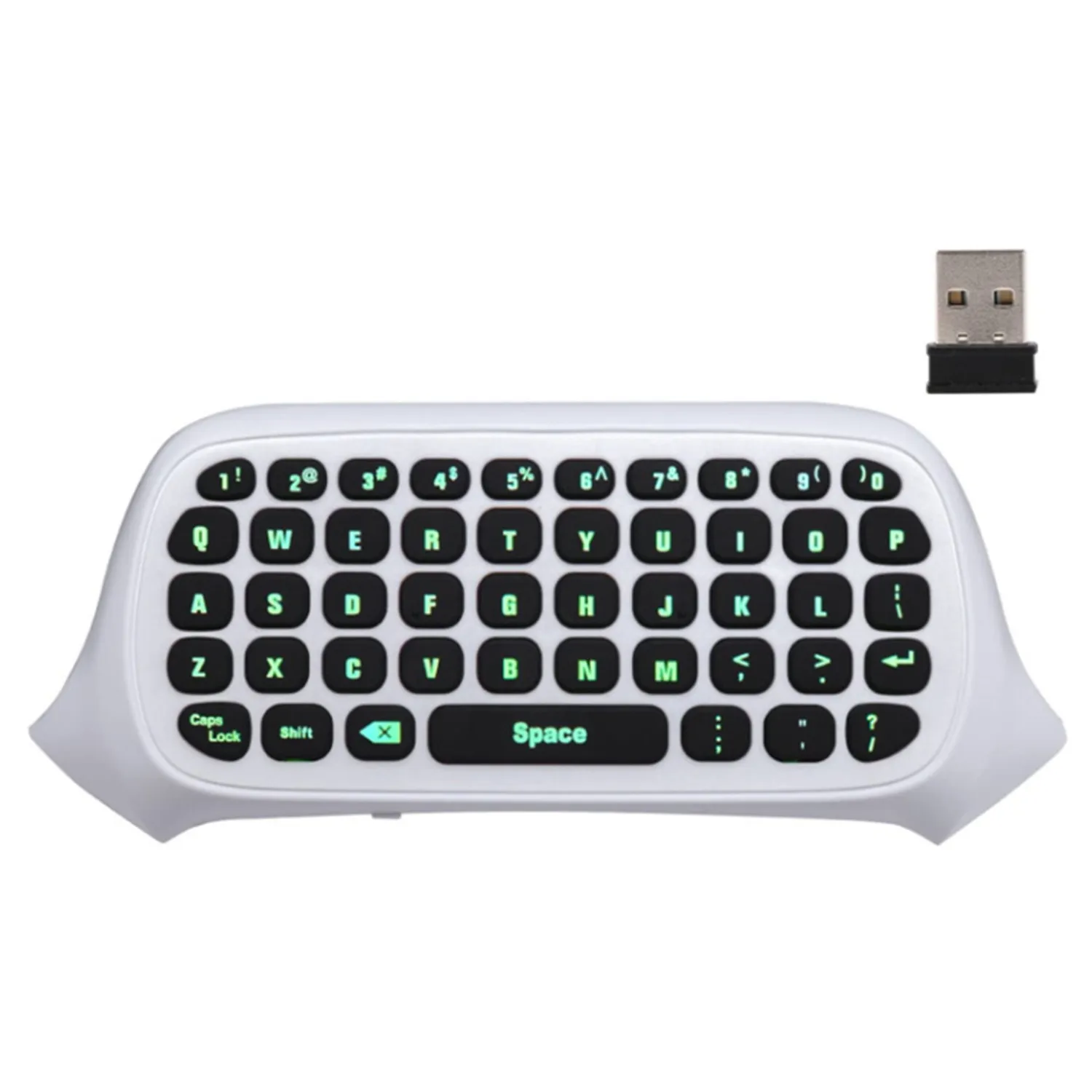Xbox One Mini Green Backlight Keyboard 2.4G Receiver Wireles