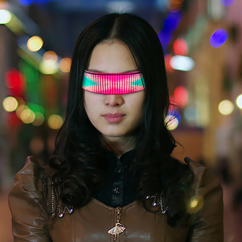 

APP Flash Eyeglasses Frame Colorful Luminous Glasses LED Sunglasses APP Eyeglasses for Party Festival Bar Night Club
